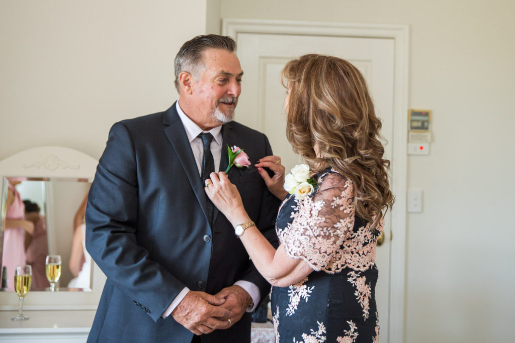 excited parents prepare for wedding ceremony on sunshine coast hinterland
