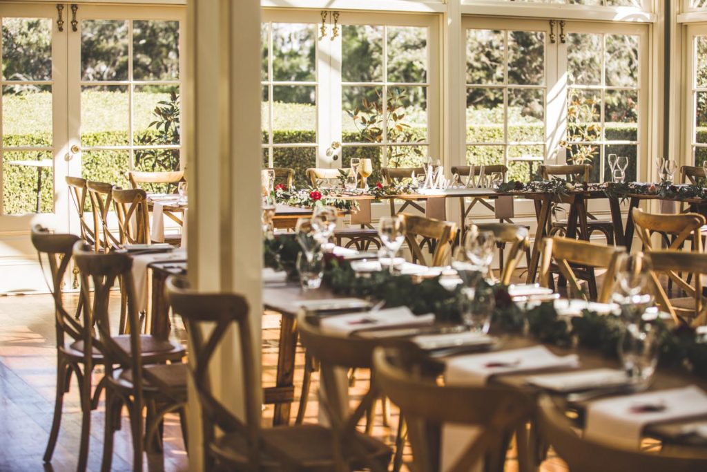 wedding reception setup