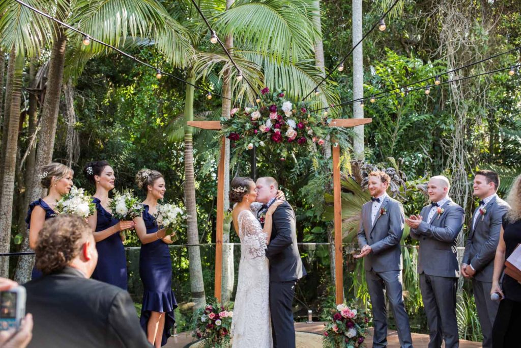 wedding service at beerwah hideaway sunshine coast hinterland