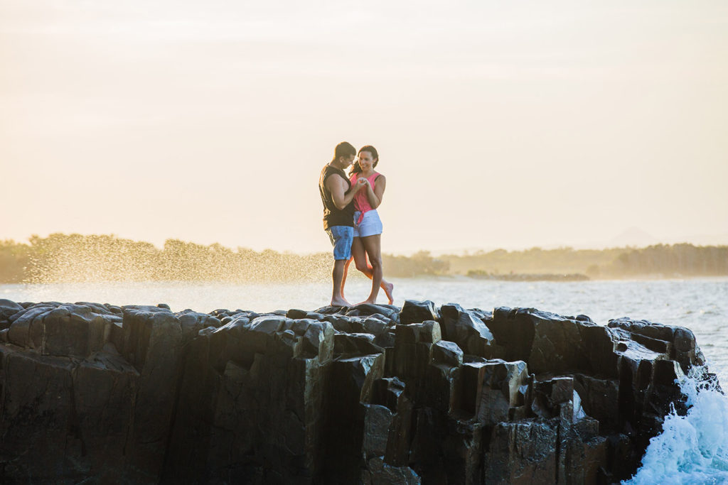 engagement photograph at beach